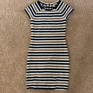 Bodycon striped mini dress